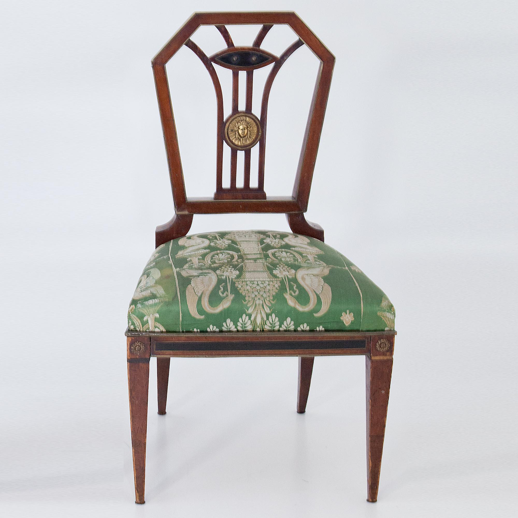 Austrian Neoclassical Chairs, probably G. A. Pohle, Vienna, circa 1805-1810
