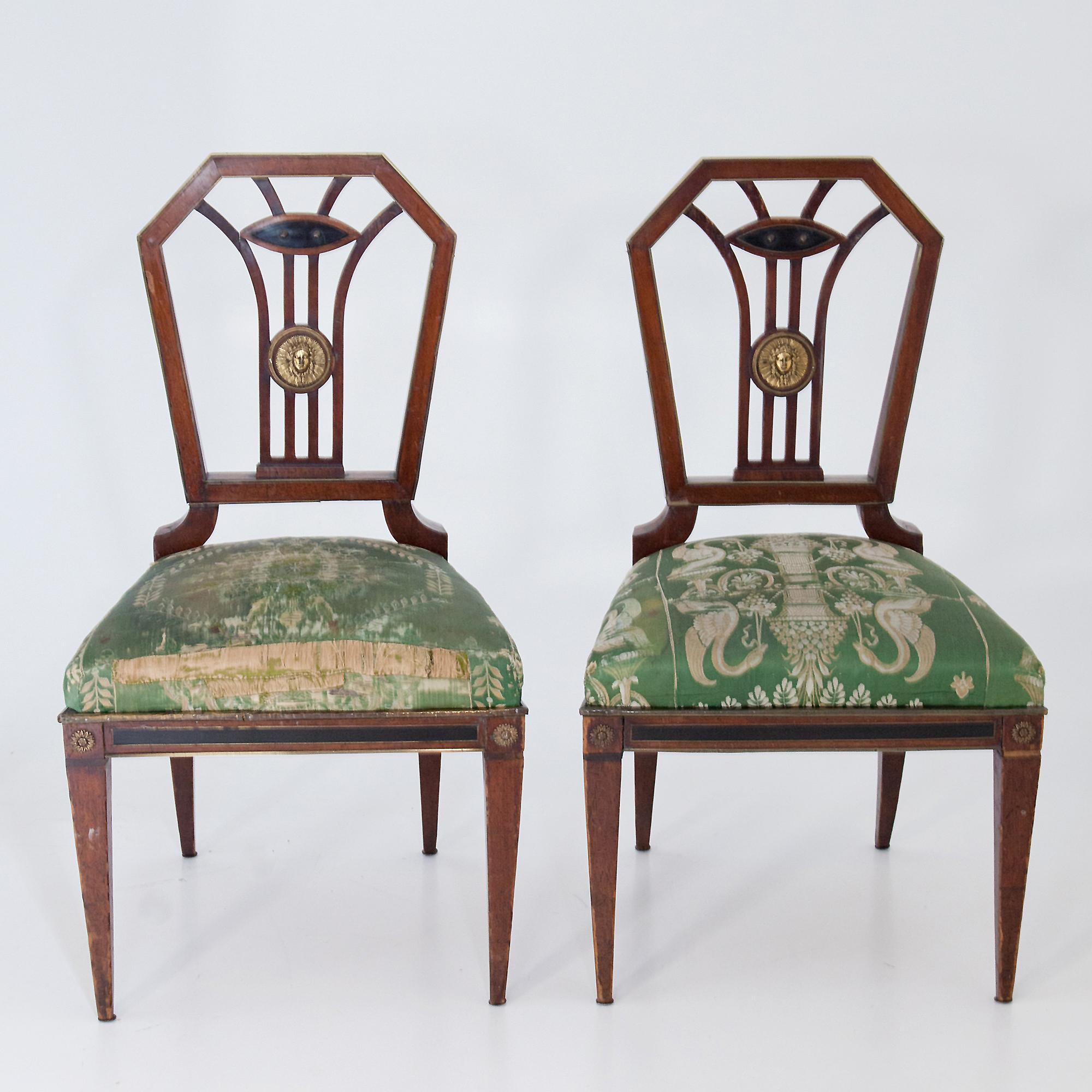 Early 19th Century Neoclassical Chairs, probably G. A. Pohle, Vienna, circa 1805-1810