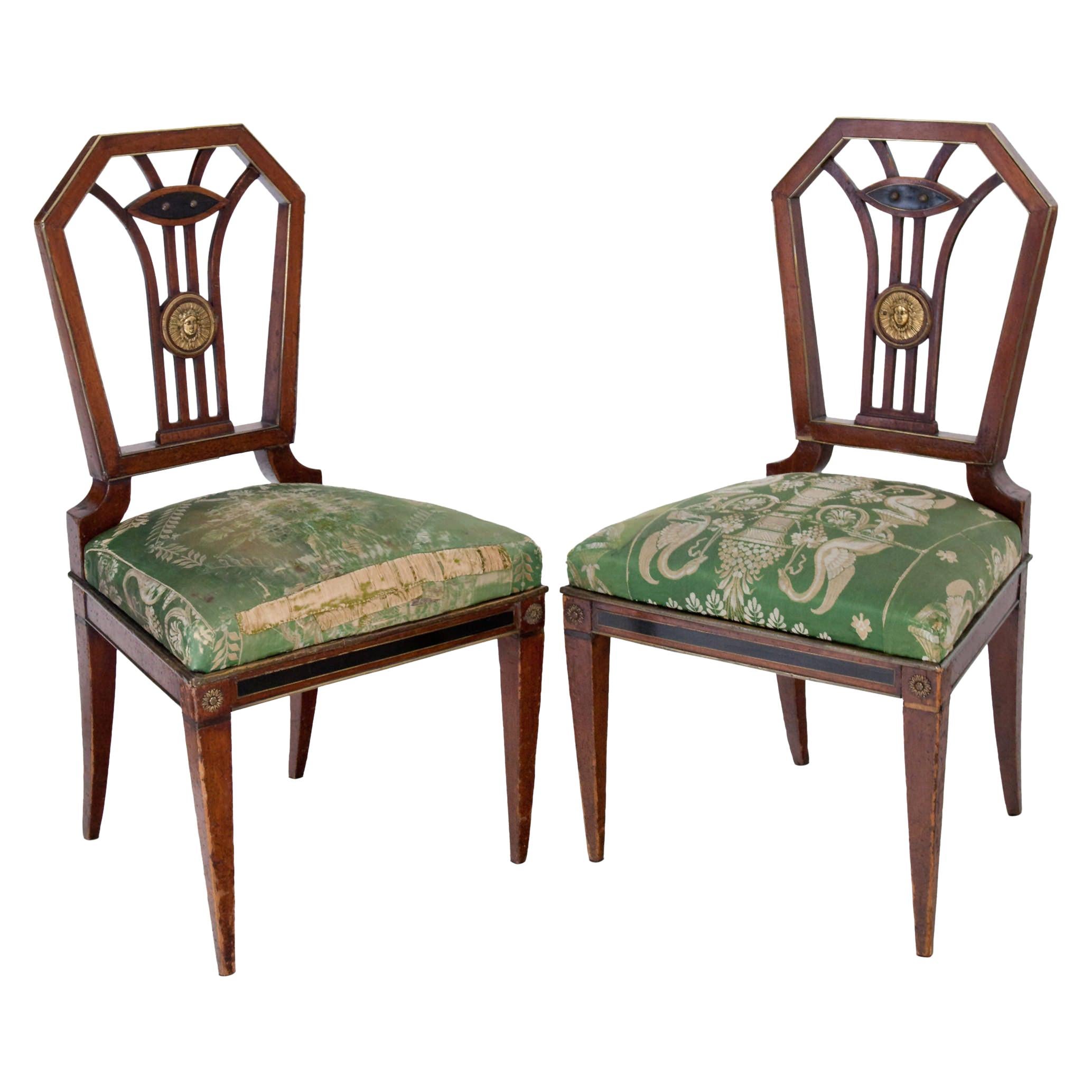 Neoclassical Chairs, probably G. A. Pohle, Vienna, circa 1805-1810