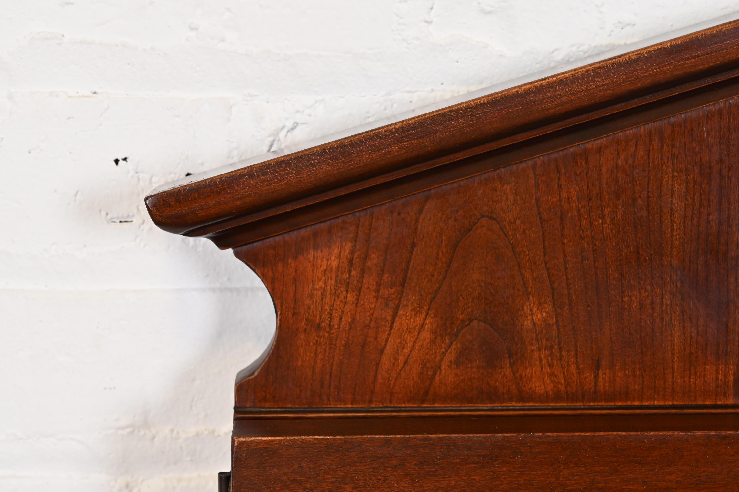 Neoclassical Cherry Wood Tri-Fold Mirror 1