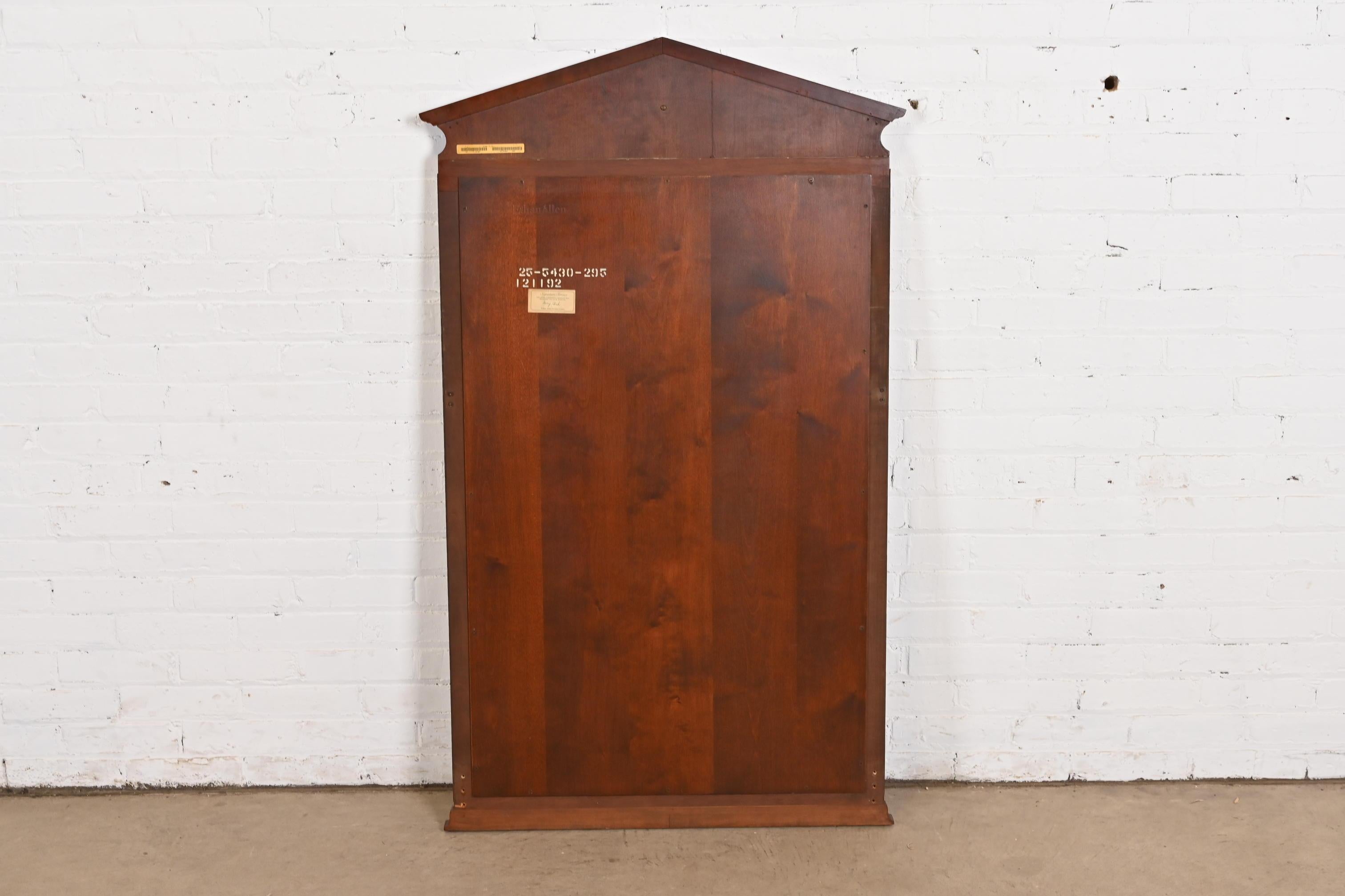 Neoclassical Cherry Wood Tri-Fold Mirror 4
