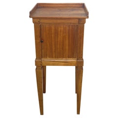 Neoclassical Cherrywood Bedside Table Cabinet, French Late 18th Century