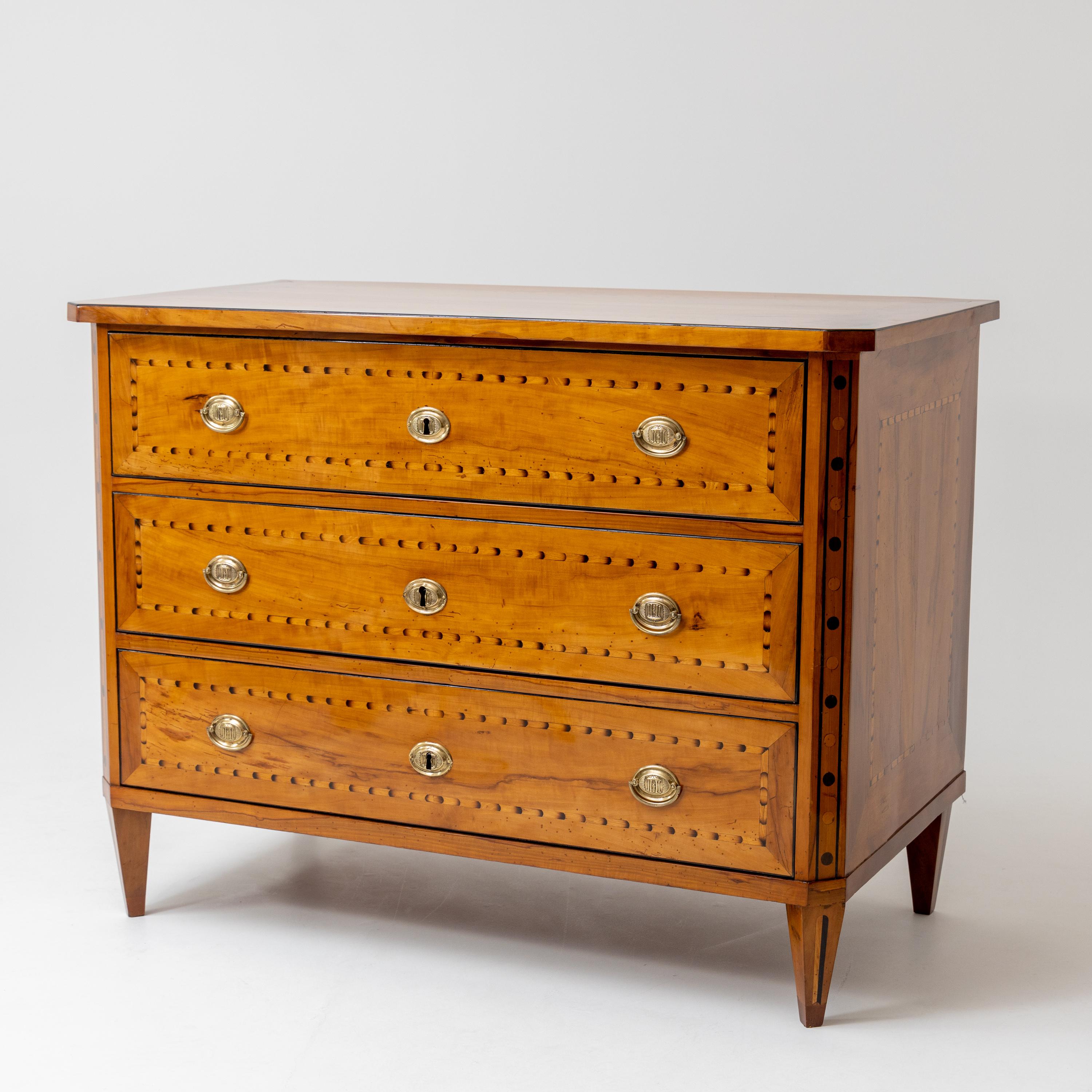 Wood Neoclassical Chest of Drawers, Dresden circa 1800