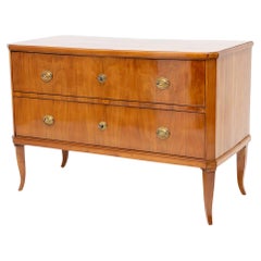 Neoclassical Chest of Drawers, Cherry, Two Drawers, Early 19th Century