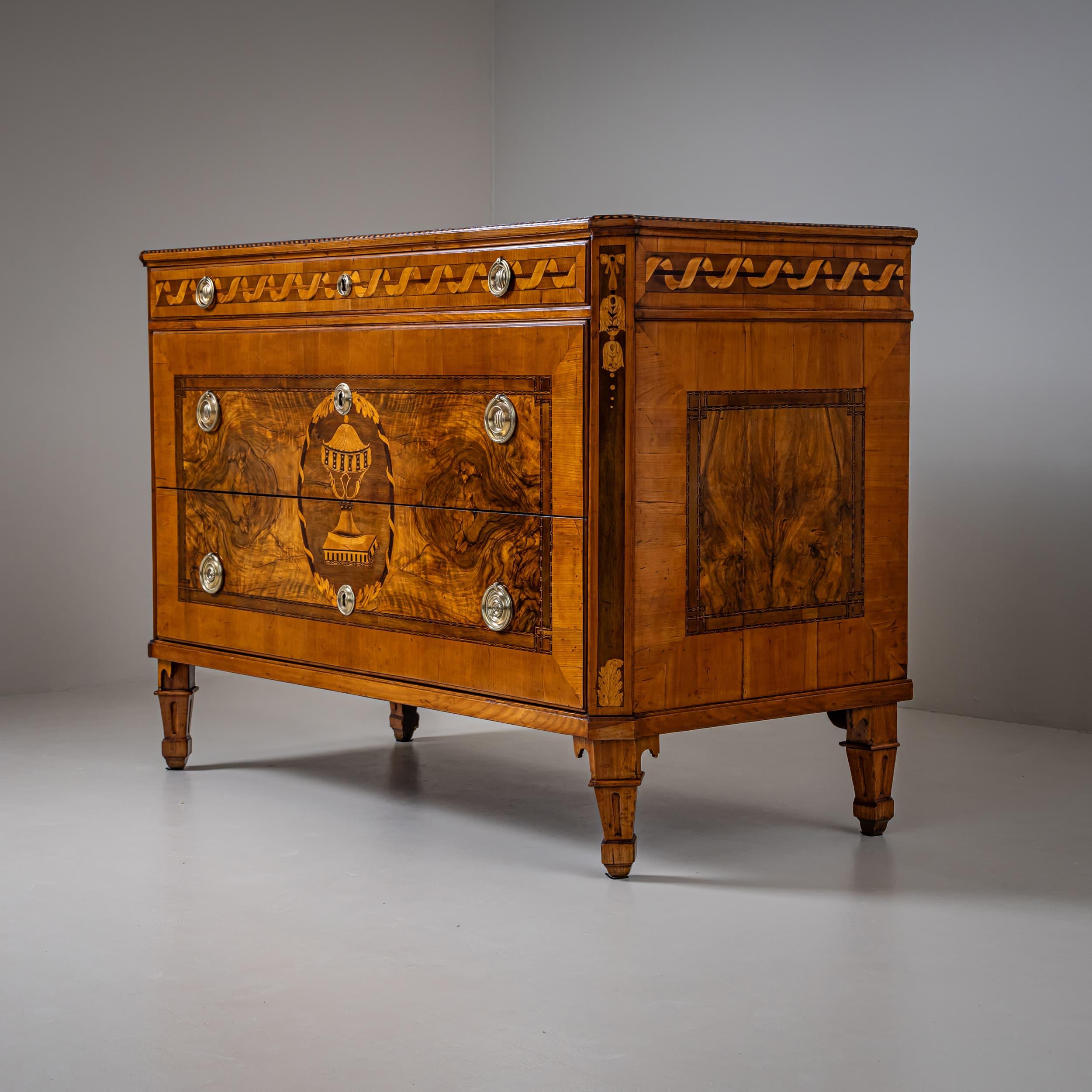 Brass Neoclassical Chest of Drawers, Germany For Sale