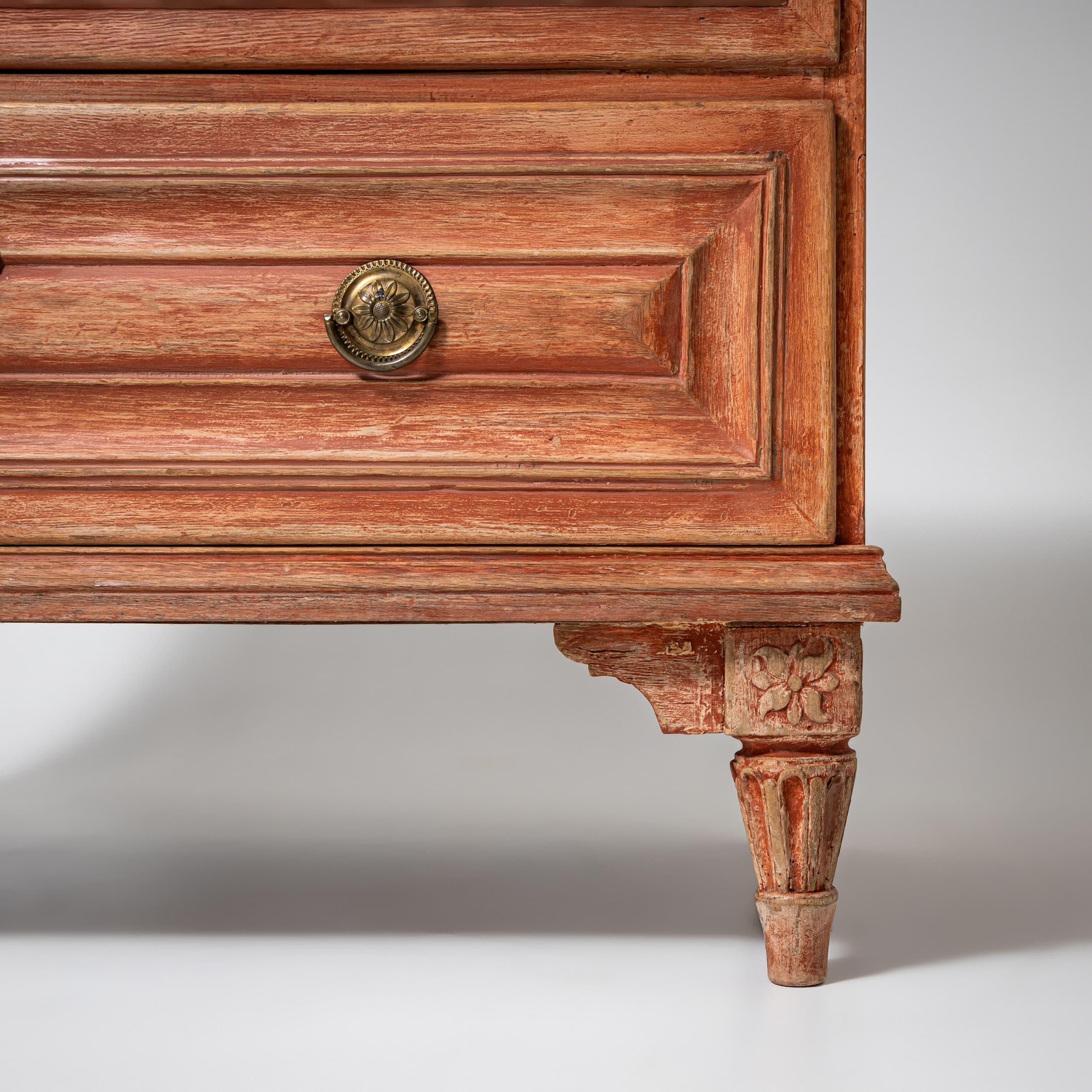 Dipinto a mano Cassettone neoclassico, fine XVIII secolo in vendita