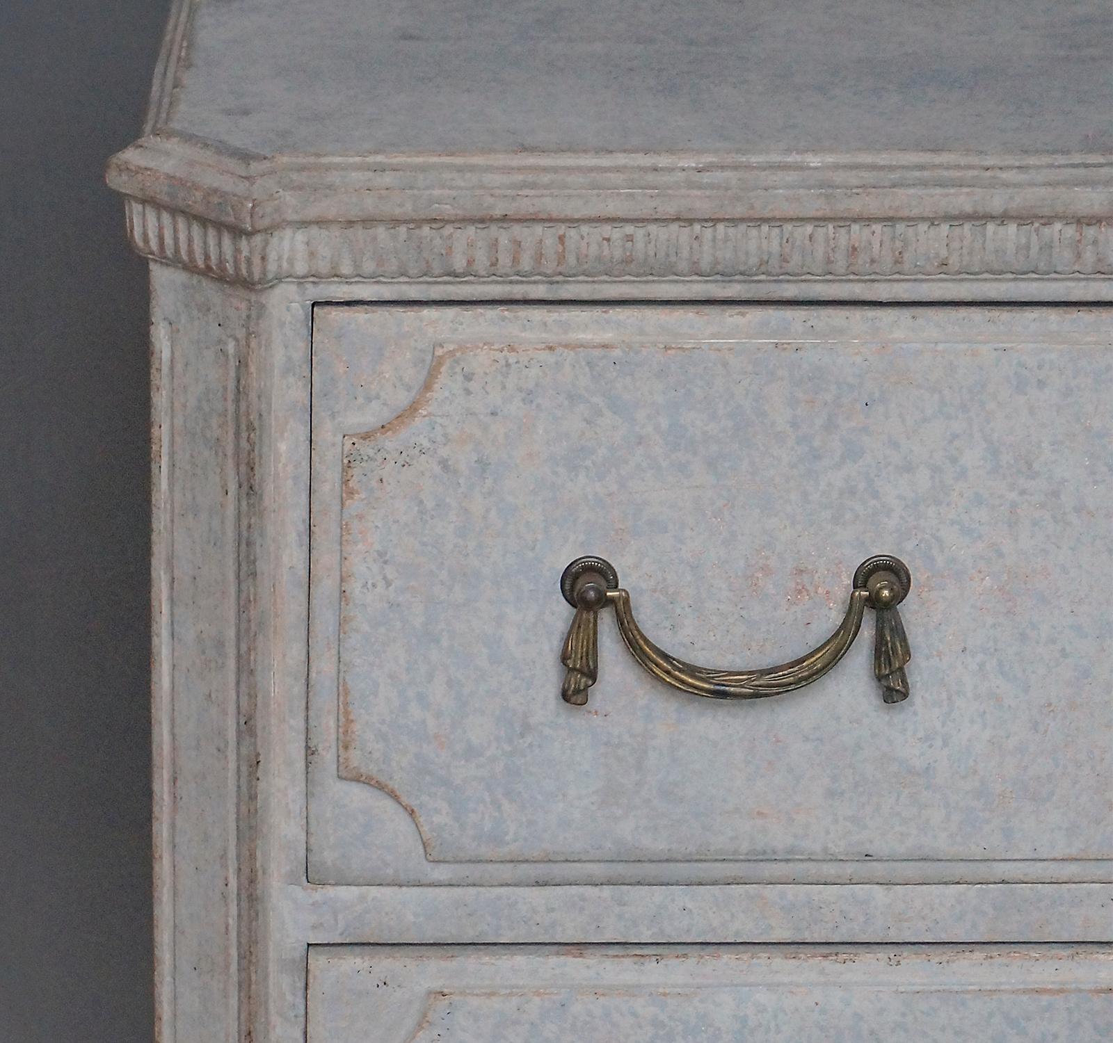 Swedish Neoclassical Style Chest of Drawers with Circular Detail