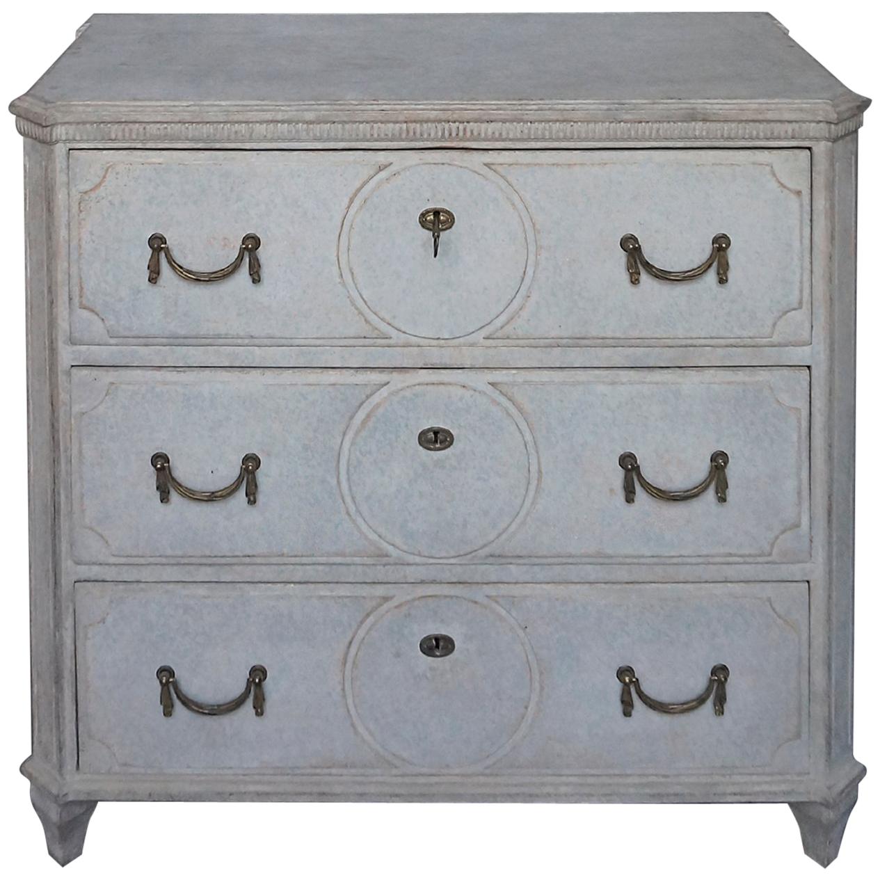 Neoclassical Style Chest of Drawers with Circular Detail