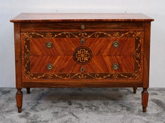 Neoclassical Chest with Drawers with Fruitwood Inlays, Italy, Late 18th Century