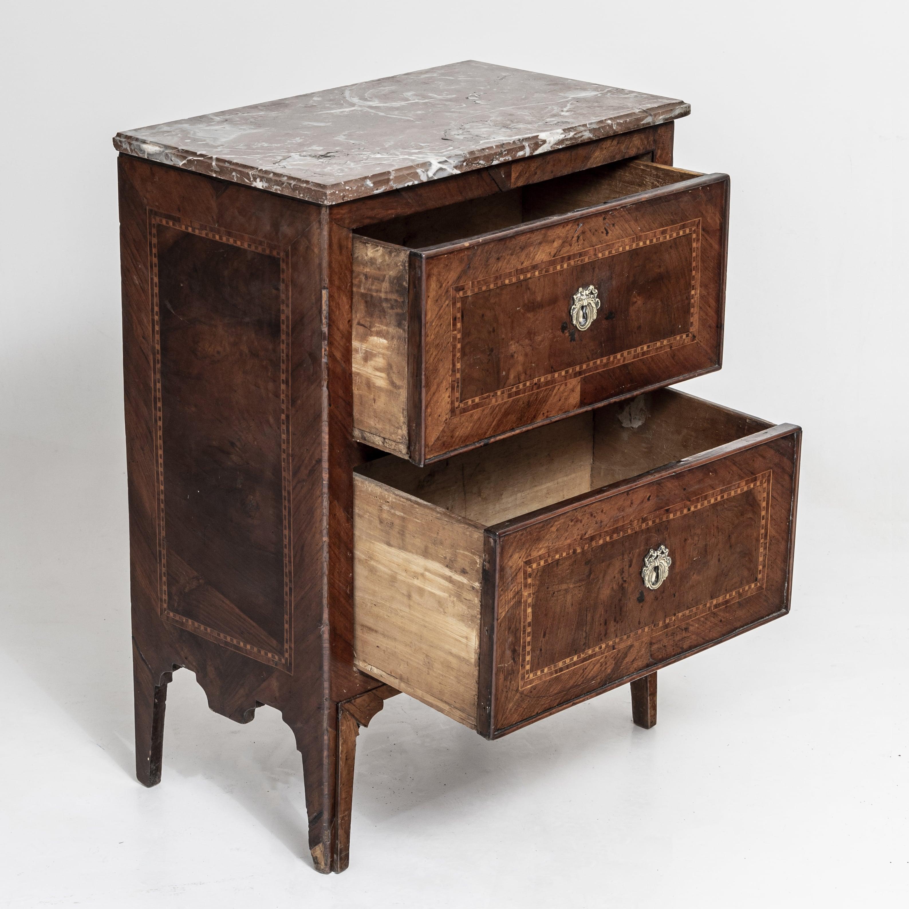 Neoclassical Chests of Drawers with Marble Tops, Italy circa 1790  3