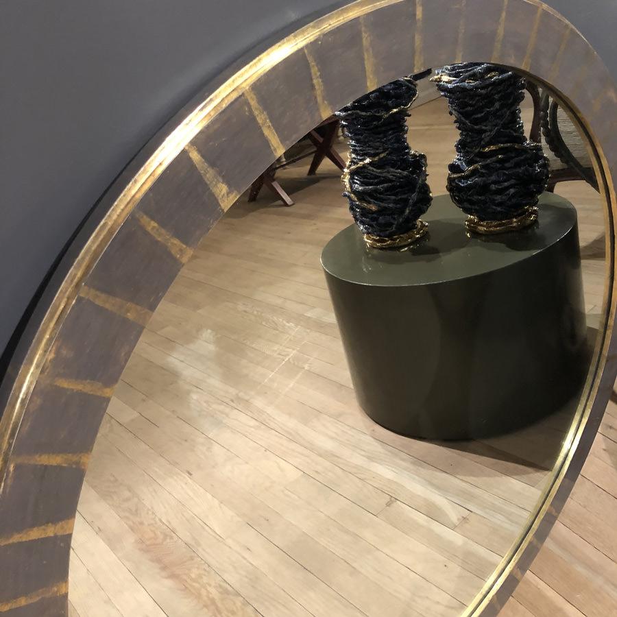 American Neoclassical Circular Giltwood Mirrors For Sale