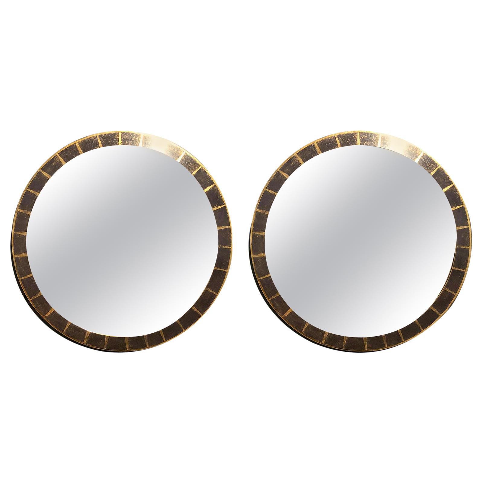 Neoclassical Circular Giltwood Mirrors For Sale