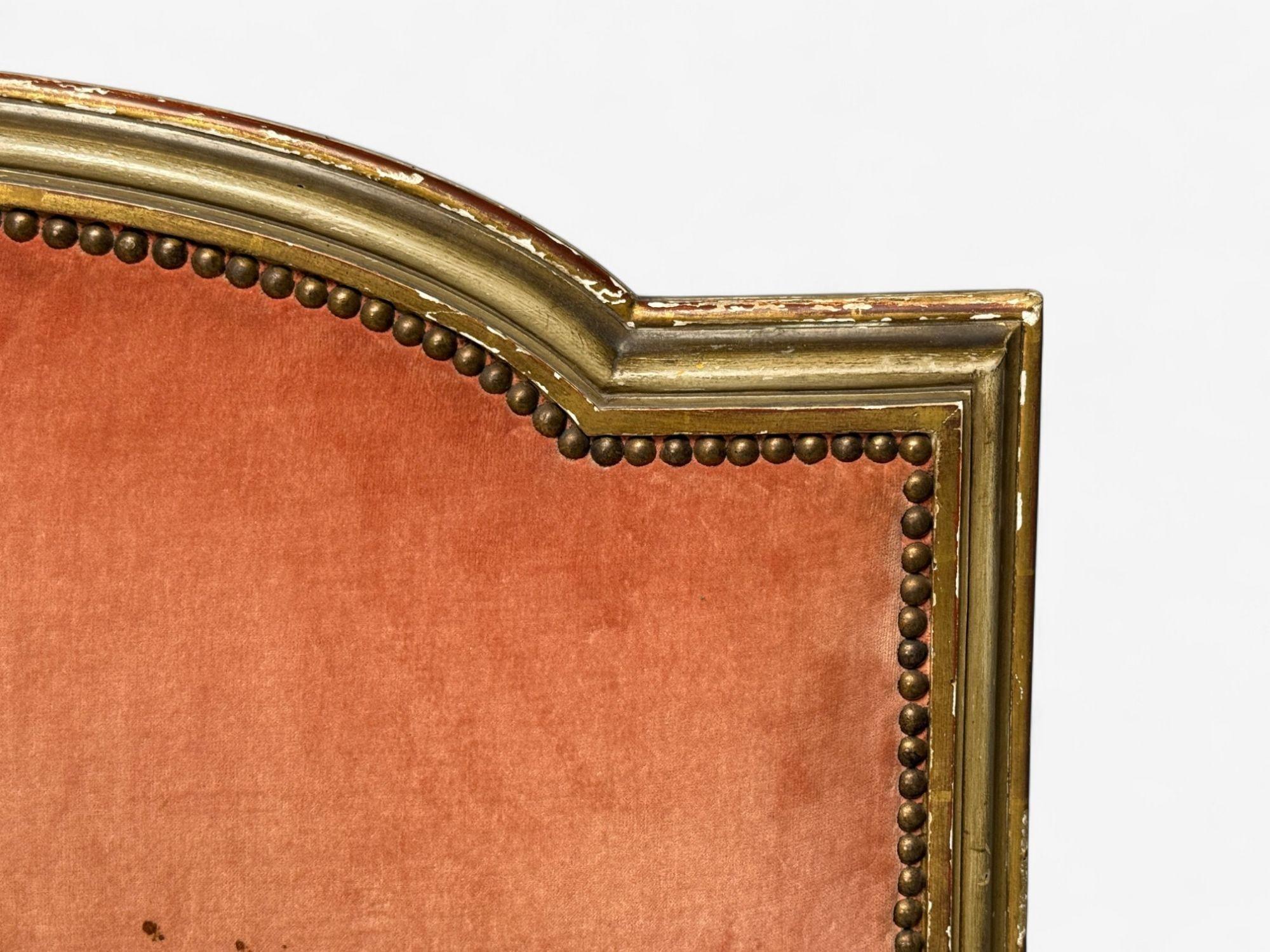 Cadre de lit pour deux personnes, néoclassique, Clayed Gilt, Wood Wood sculpté, France, années 1900 en vente 2