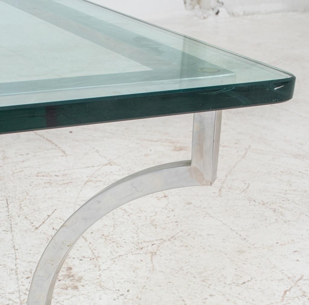 Neoclassical Coffee Table with Glass Top In Good Condition For Sale In New York, NY