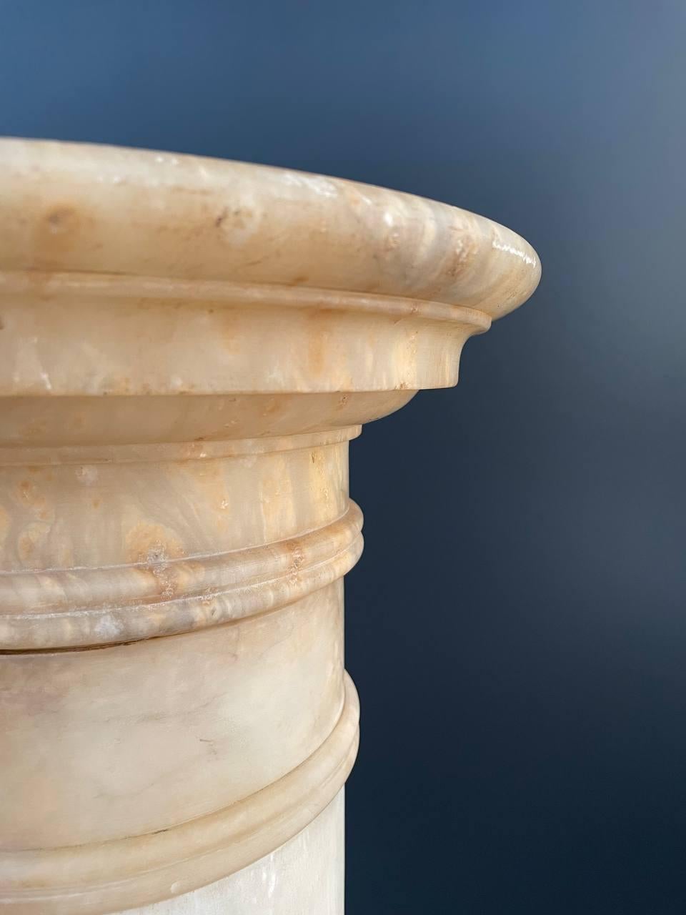 Neoclassical Column Marble Stone Pedestal Stand For Sale 1