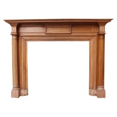 Neoclassical Columned Timber Chimney Piece