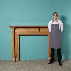 Neoclassical Columned Timber Fire Mantel