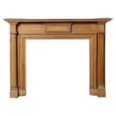 Neoclassical Columned Timber Fire Mantel
