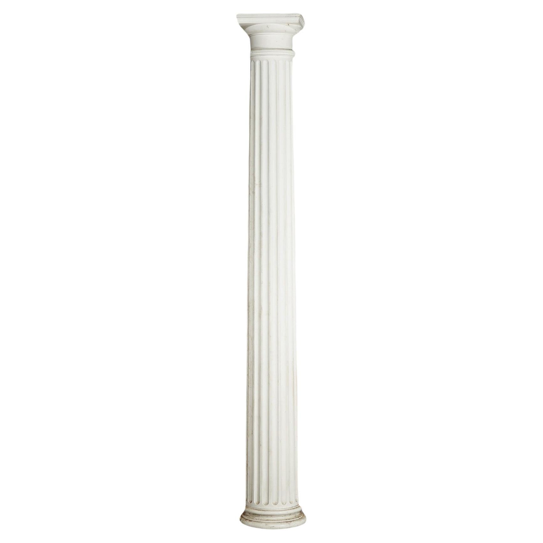 Neoclassical Composition Tall Doric Form Column, 94"h, 20thC For Sale