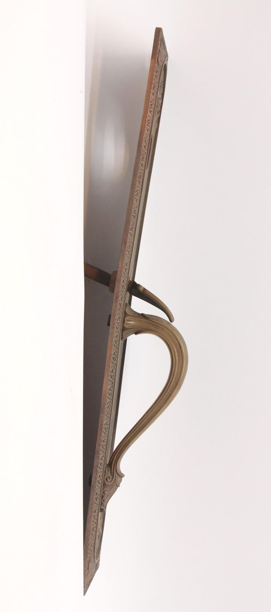Neoklassische Kupfer gewaschene Bronze Eingang Tür zieht, 18 in, lange antike Griffe 1
