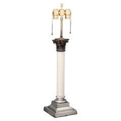 Neoclassical Corinthian Column Form Table Lamp