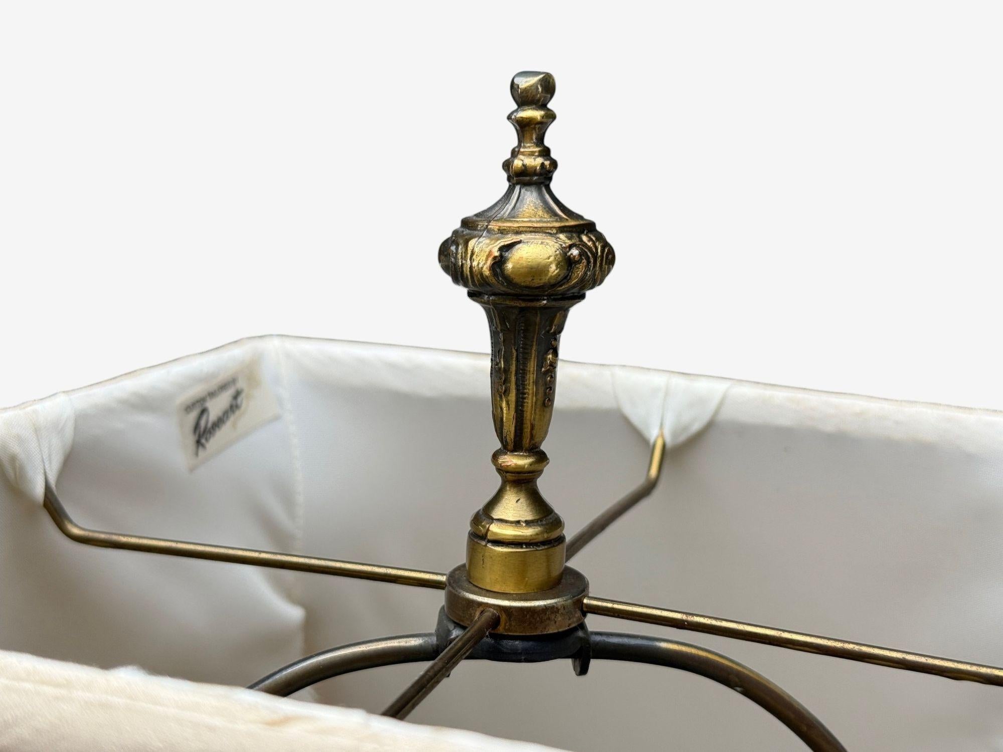 Neoclassical, Cranberry Glass, Decoupage Cherub Table Lamps, USA, 1930s For Sale 1