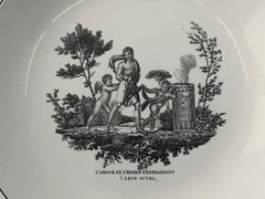 Cupid Neoclassical Creil Creamware Plate