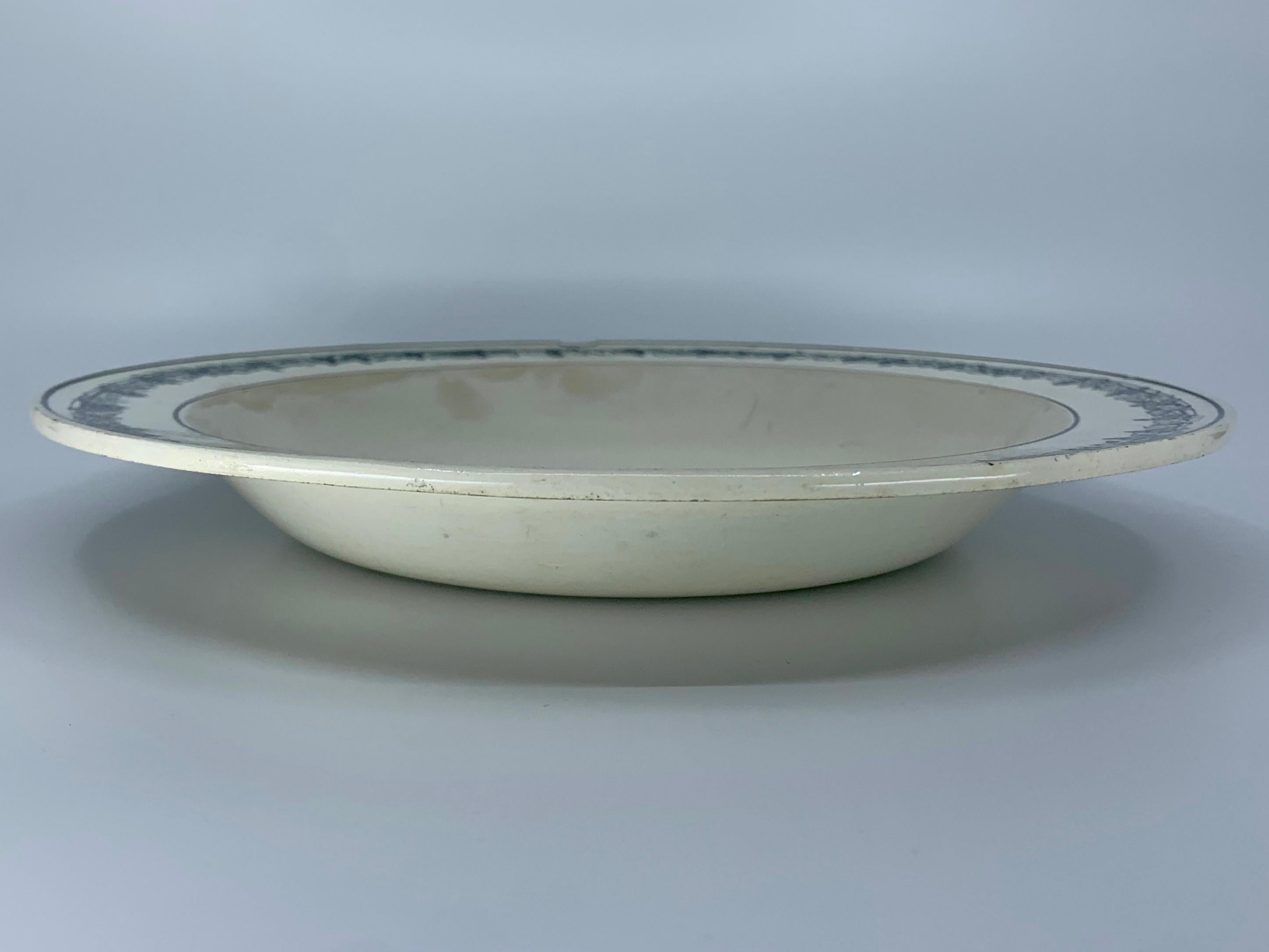 French Neoclassical Creil Creamware Plate For Sale