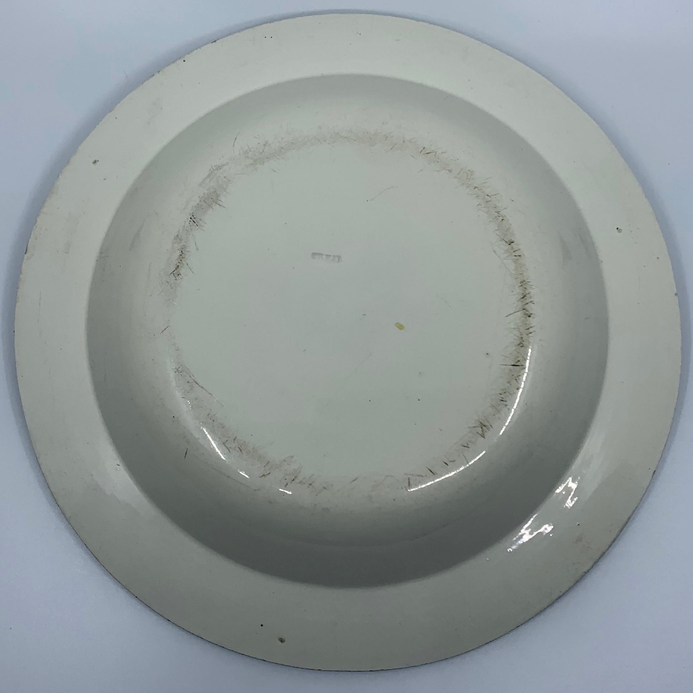 French Neoclassical Creil Creamware Plate For Sale