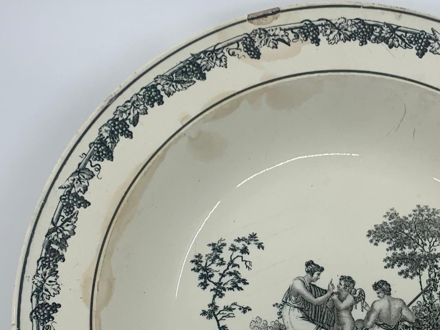 Neoclassical Creil Creamware Plate For Sale 1