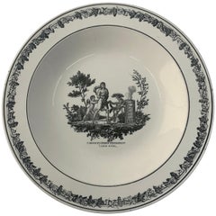 Cupid Neoclassical Creil Creamware Plate