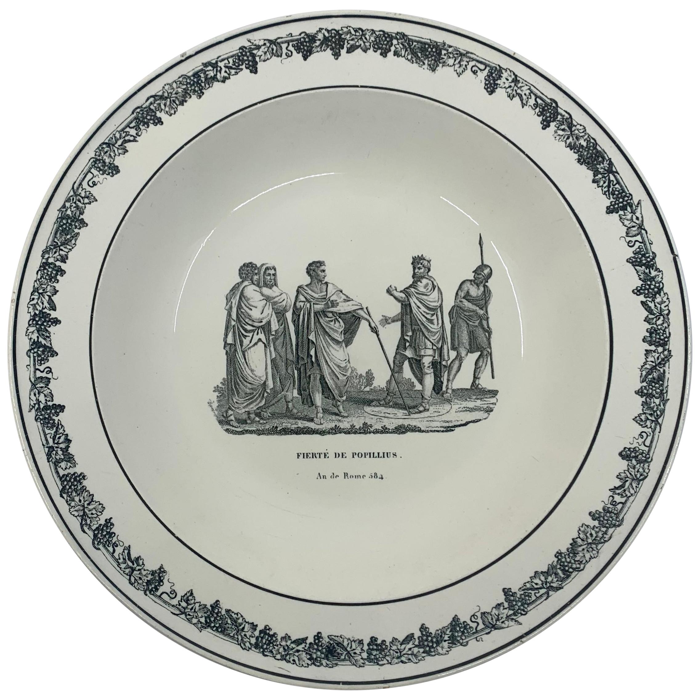 Neoclassical Creil Creamware Plate