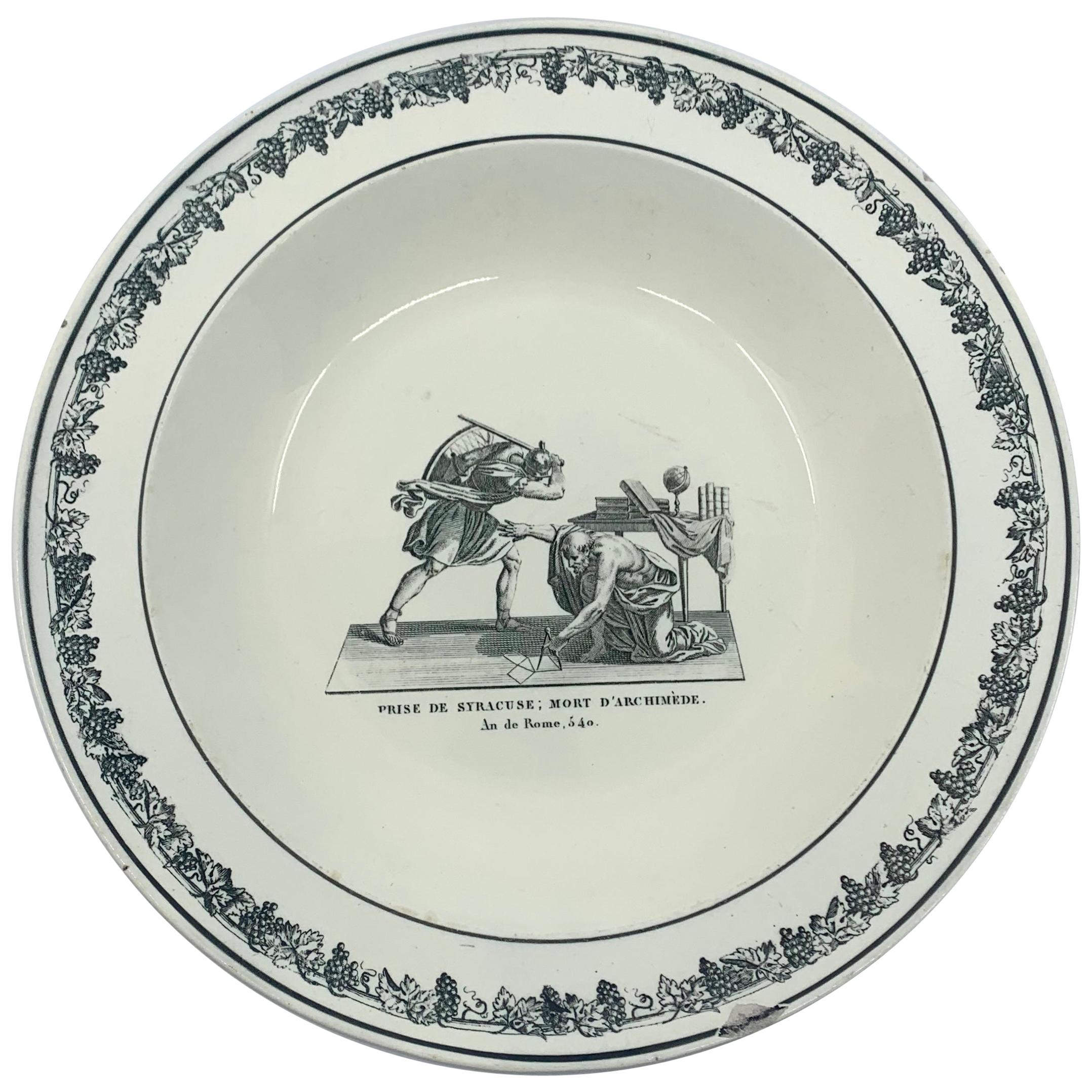 Neoclassical Creil Creamware Plate