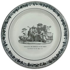 Used Neoclassical Creil Creamware Plate