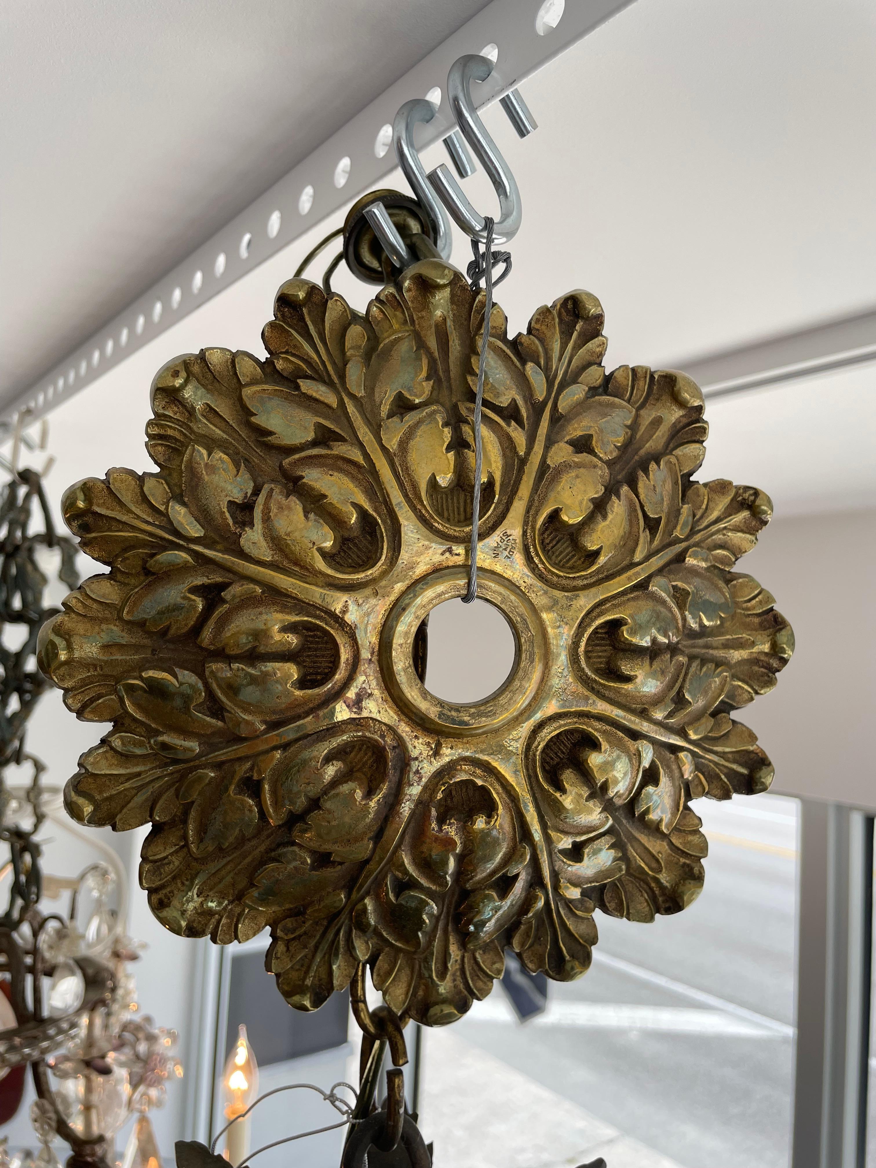 Louis XVI Style Crystal Chandelier In Good Condition For Sale In West Palm Beach, FL