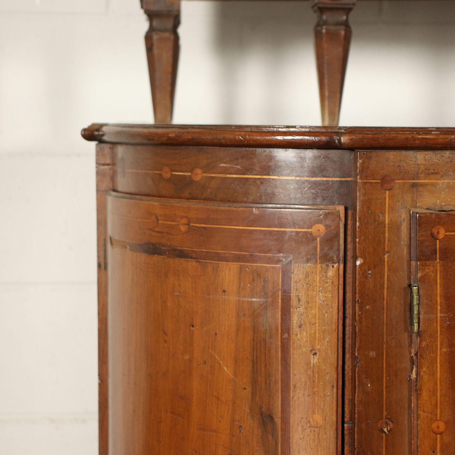 Neoclassical Cupboard Walnut Maple Friuli, Italy, 2nd Half 18th Century For Sale 2