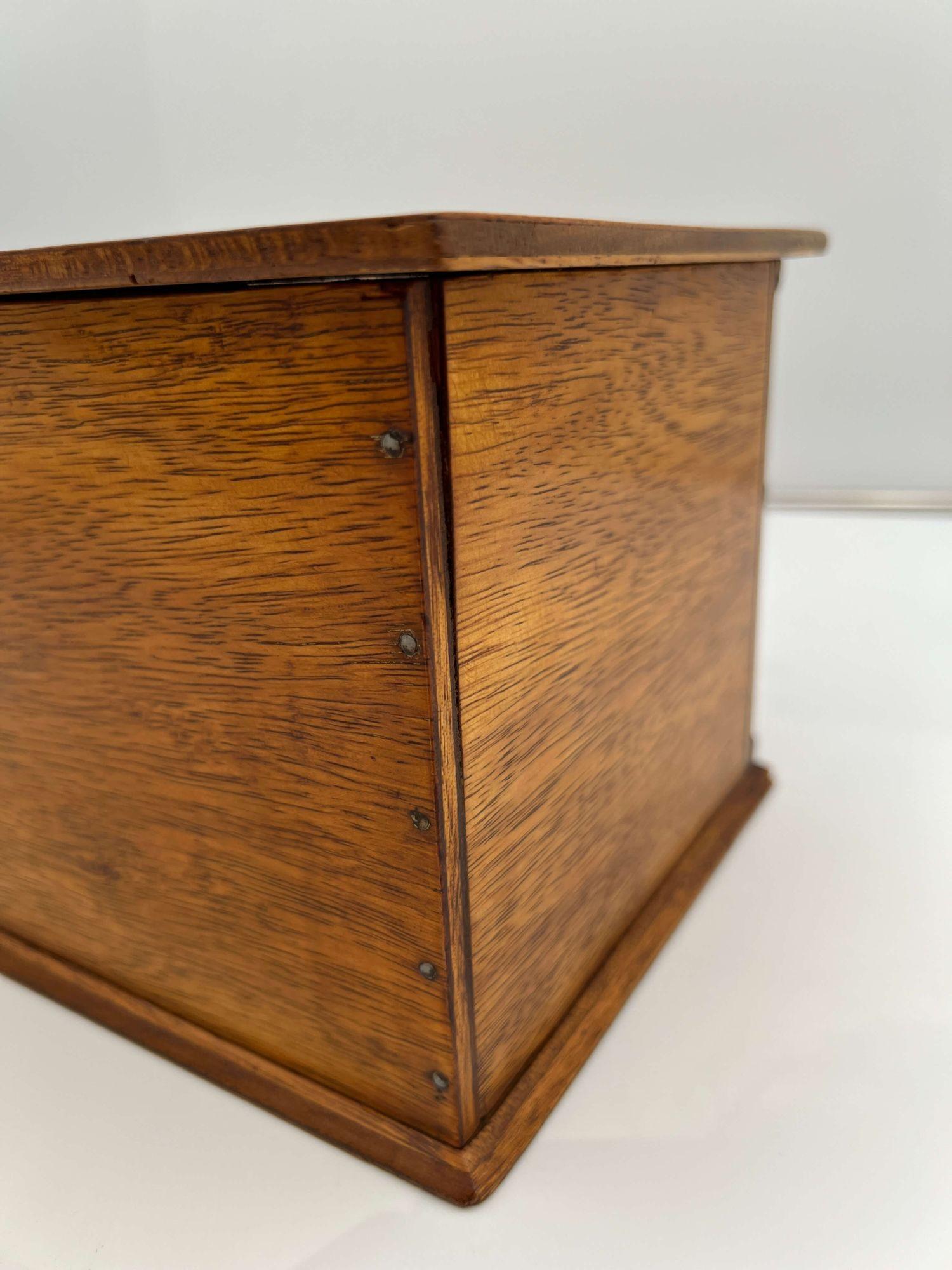 Neoclassical Decorative Box, Polished Oak, Germany circa 1900 12