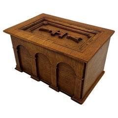 Neoclassical Decorative Box, Polished Oak, Germany circa 1900