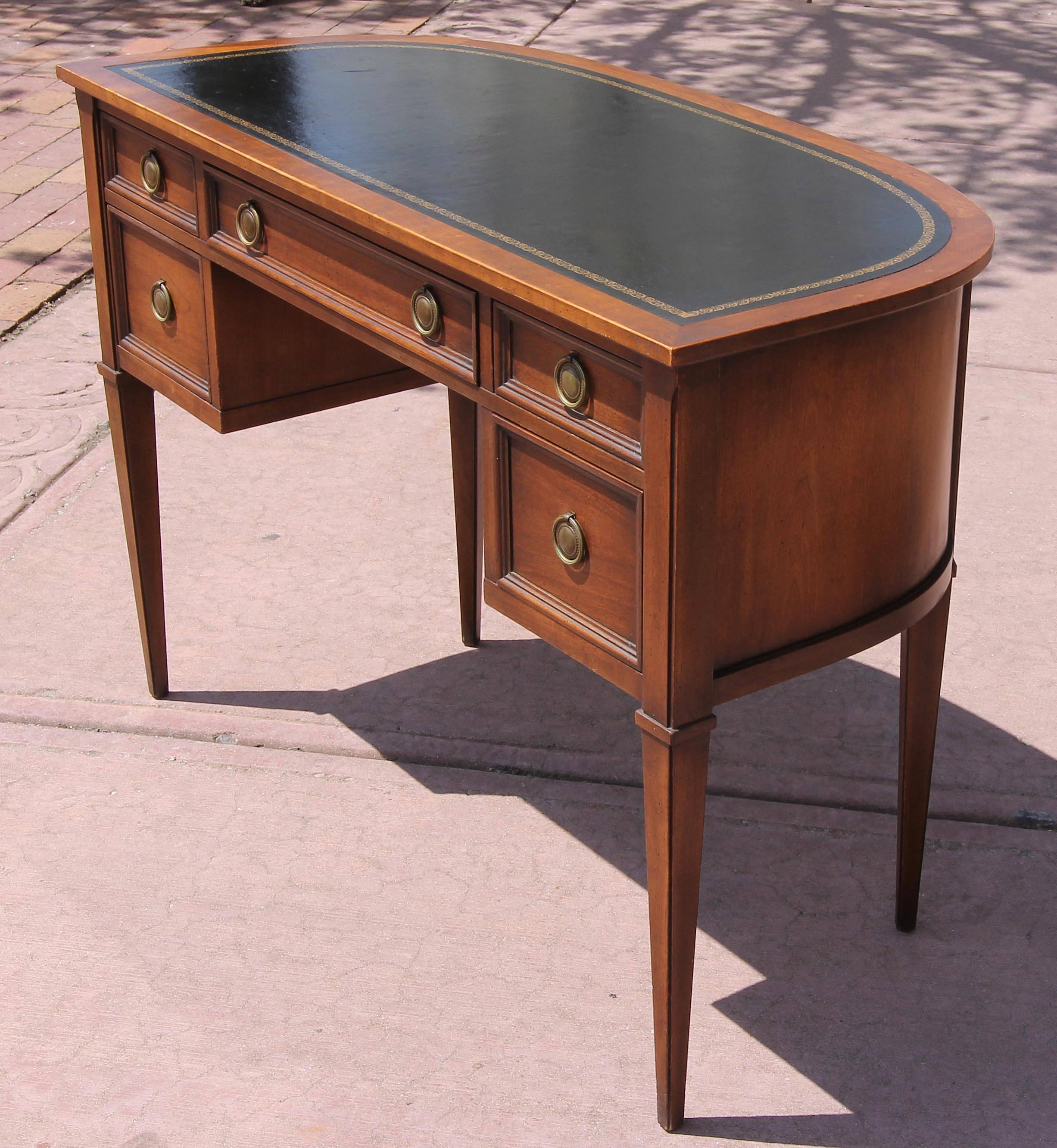 20th Century Neoclassical Demi-Lune Desk 