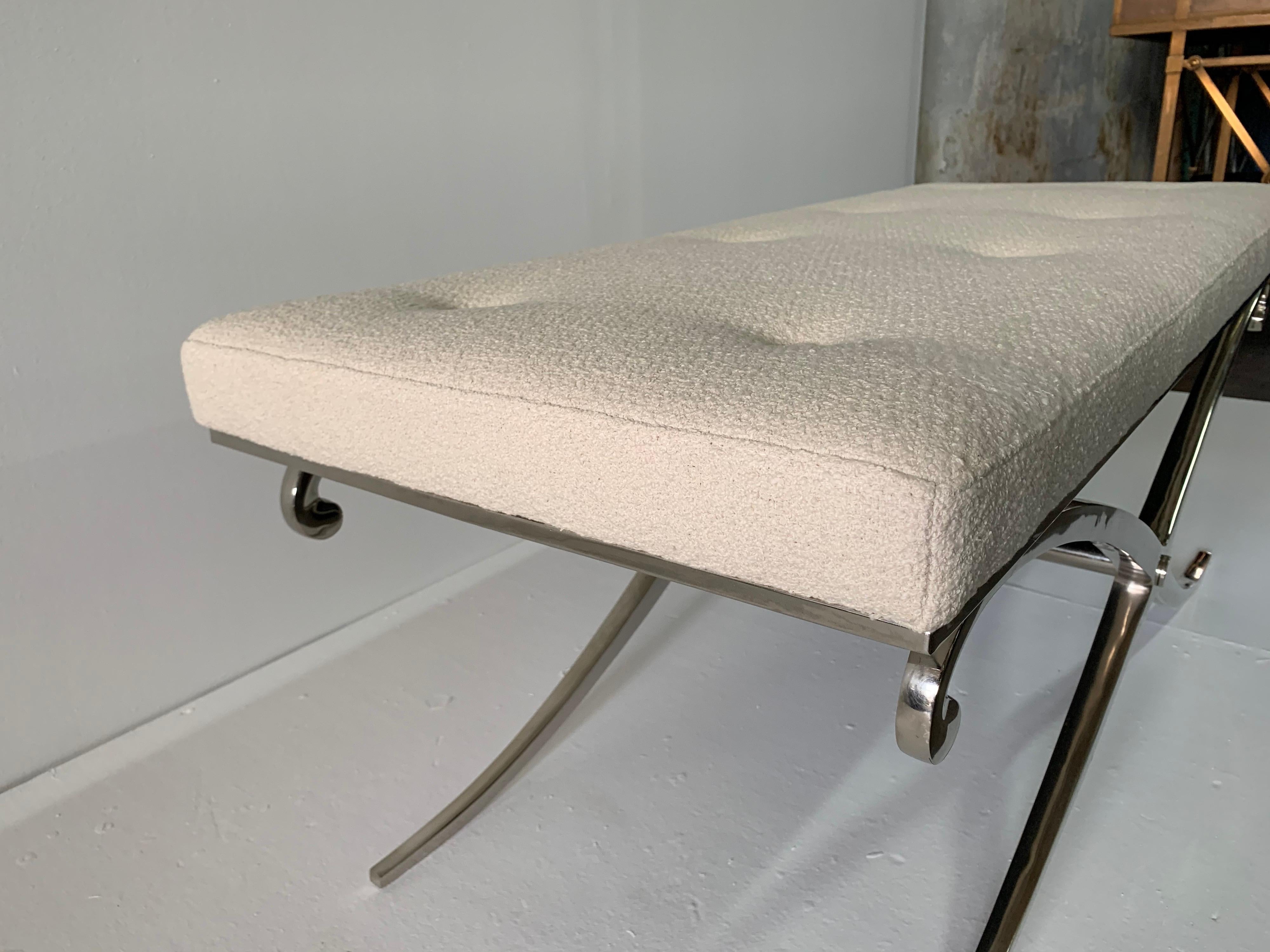 boucle bench seat