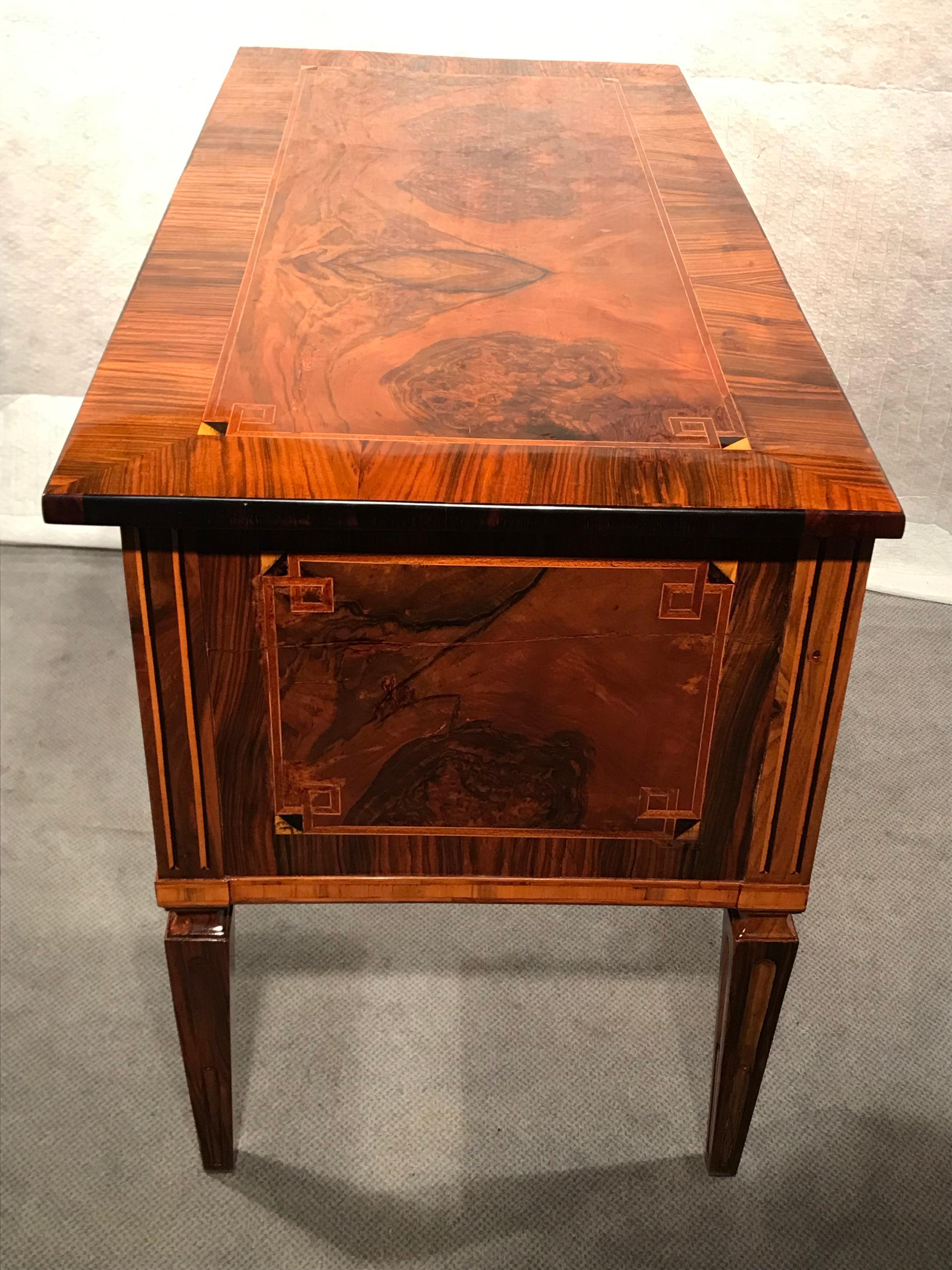 Veneer Neoclassical Desk, Louis XVI Period 1780 For Sale