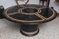 Neoclassical Dining Table and Chairs Attributed to Maitland Smith