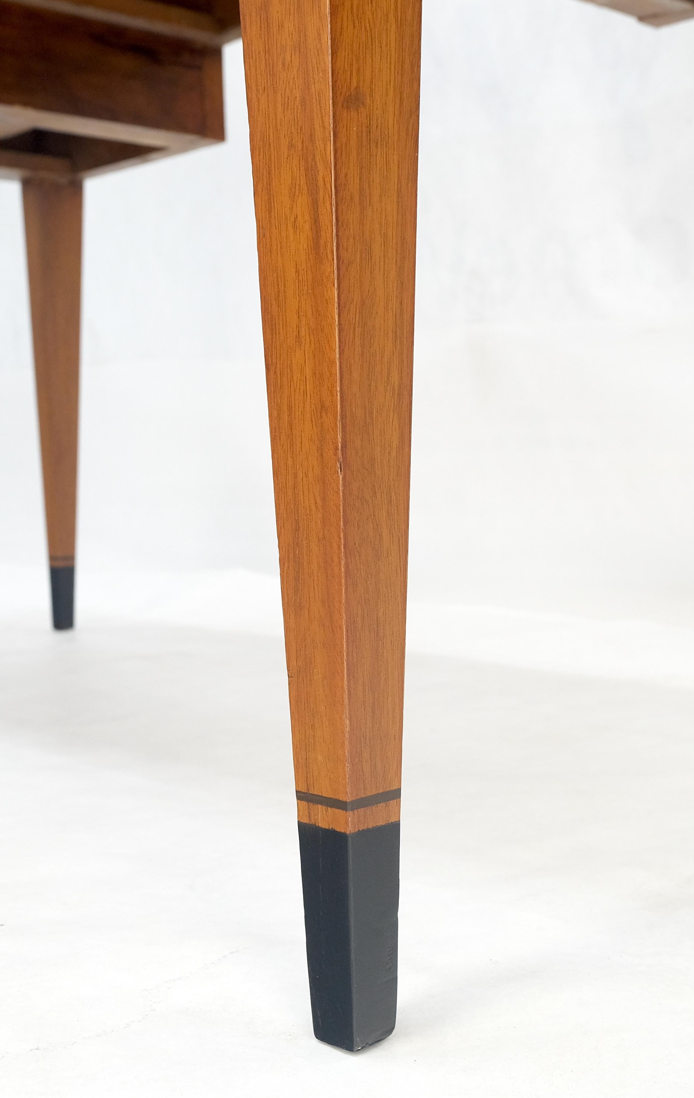 Neoclassical Directoire Style Beige Leather Top Crotch Mahogany Tepered Leg Desk For Sale 3