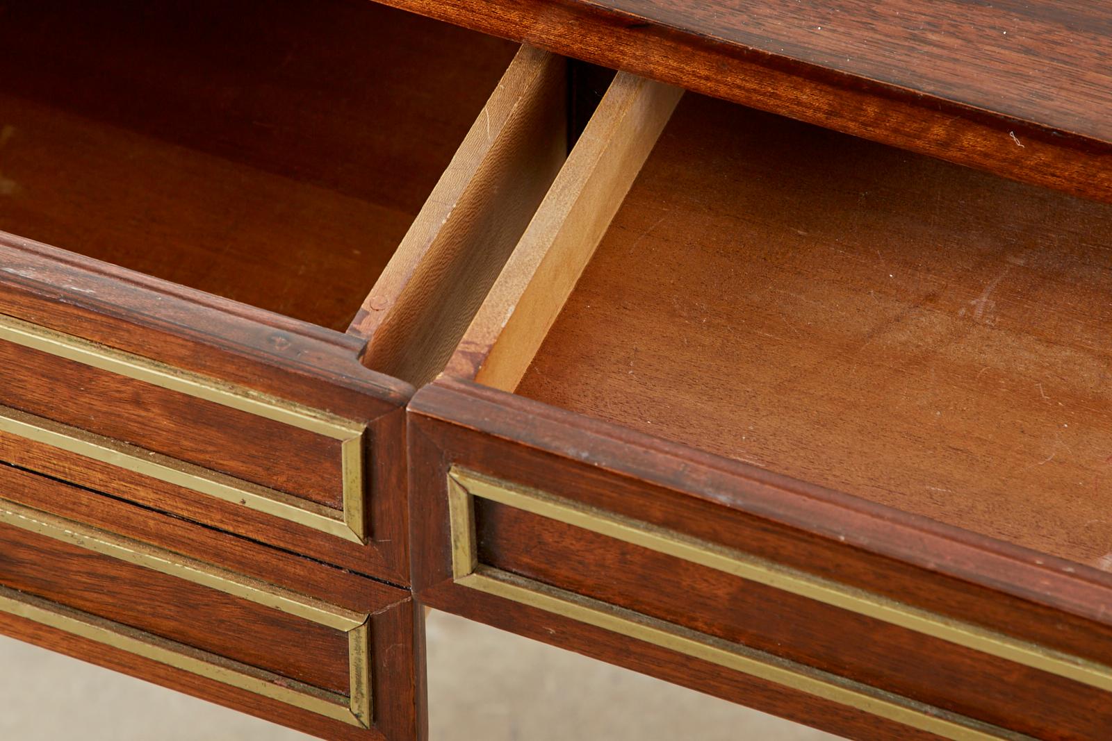 Neoclassical Directoire Style Bronze Mounted Mahogany Desk 5