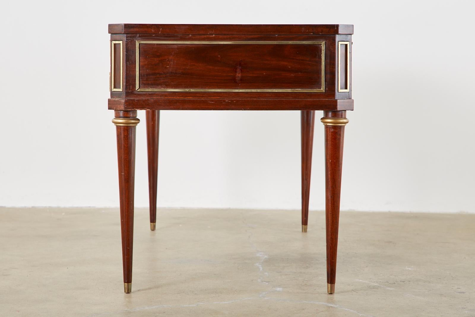 Hand-Crafted Neoclassical Directoire Style Bronze Mounted Mahogany Desk