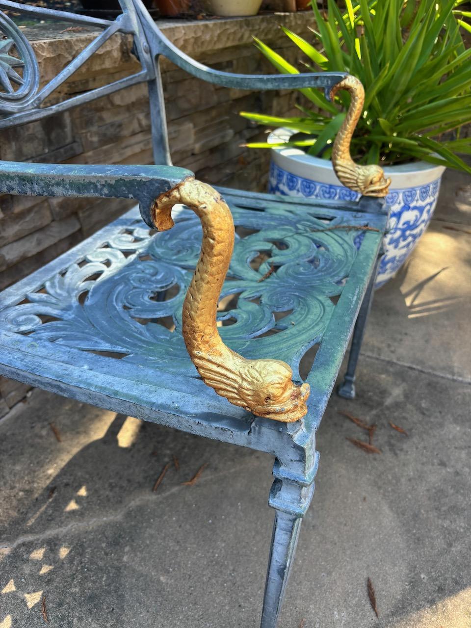 Late 20th Century NeoClassical Dolphin motif Settee by Molla For Sale