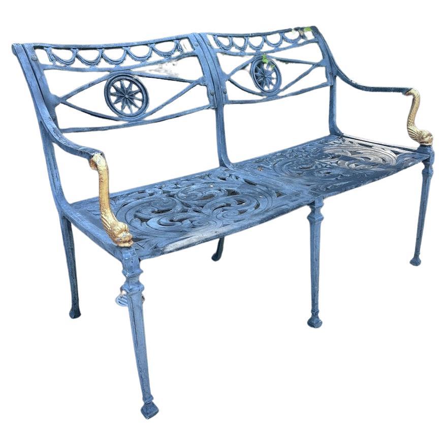 NeoClassical Dolphin motif Settee by Molla For Sale