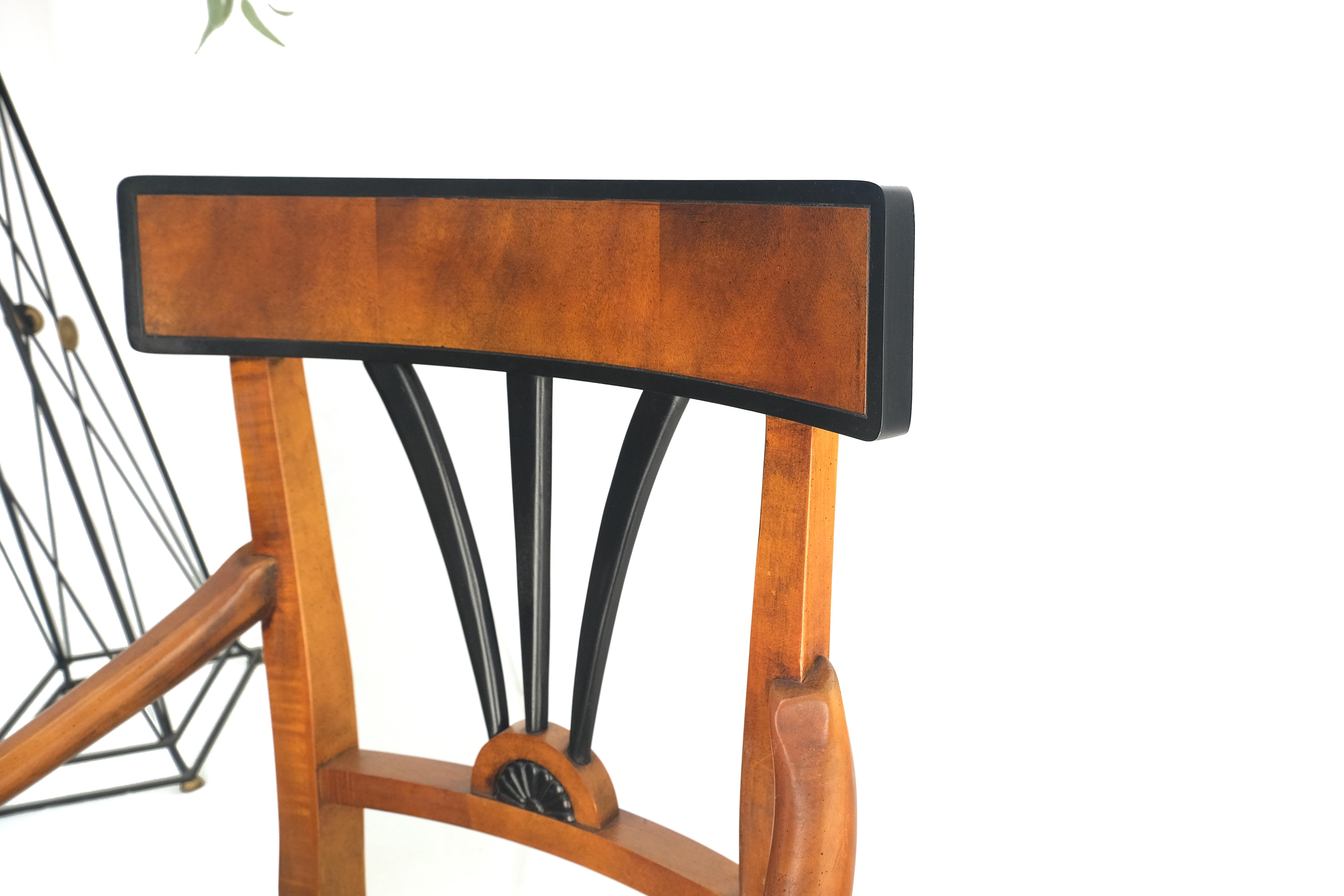 Biedermeier Neoclassical Double Pedestal Oval Banded Dining Table 2 Leafs  8 Chairs Set MINT