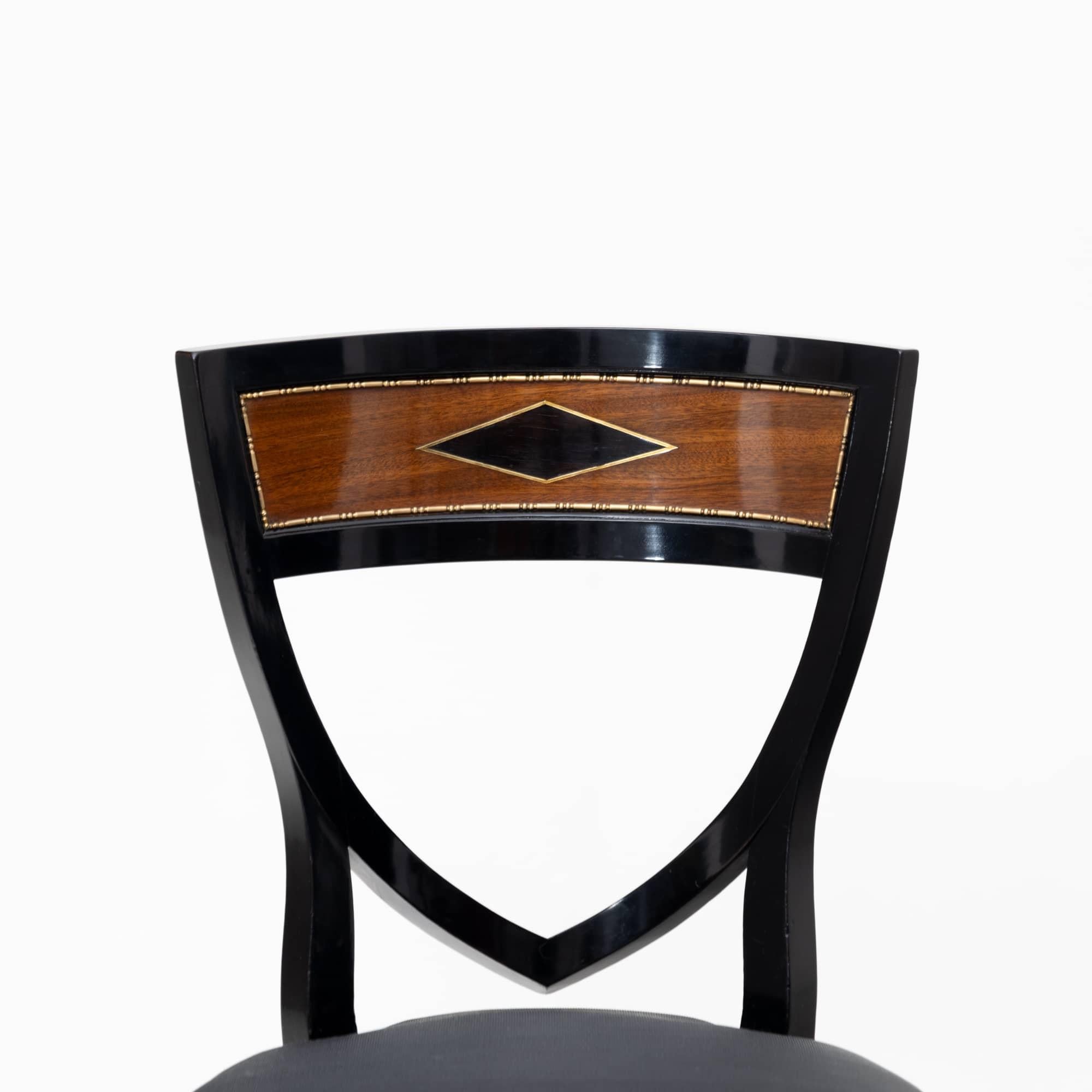 German Neoclassical Ebonized Side Chair, Early 19th Century