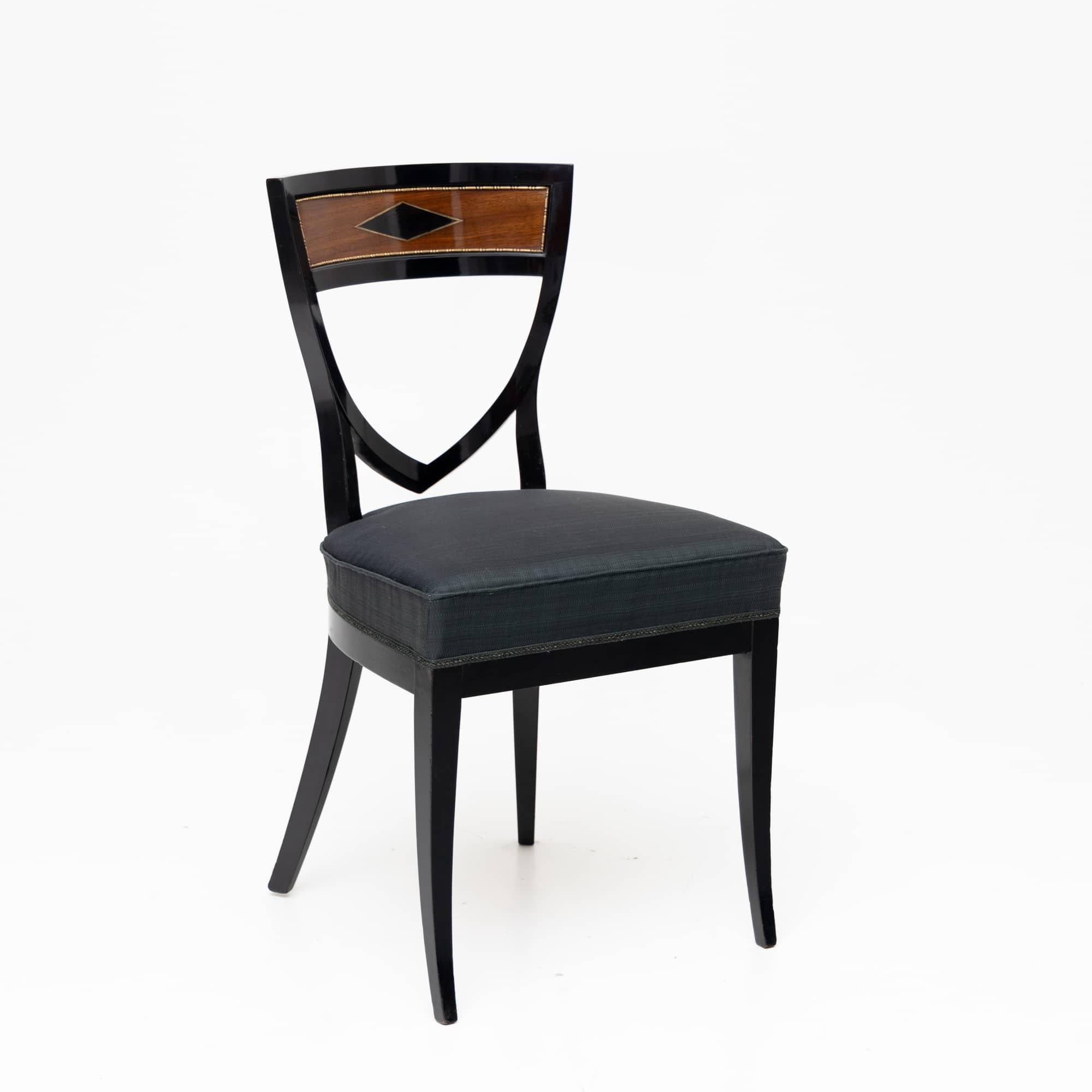 Neoclassical Ebonized Side Chair, Early 19th Century 2